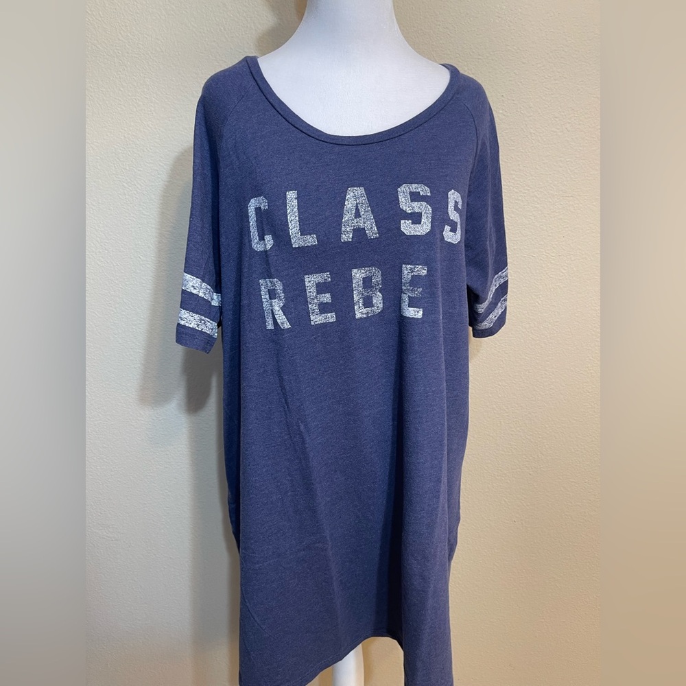 Old Navy Navy Cotton “Class Rebel “ Blue sleep shirt pajamas ni
